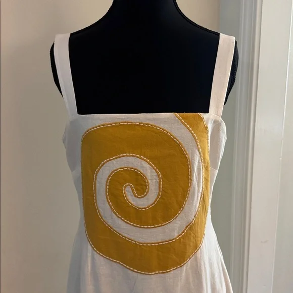 Cleobella White and Mustard Midi Dress - Picture 7 of 11